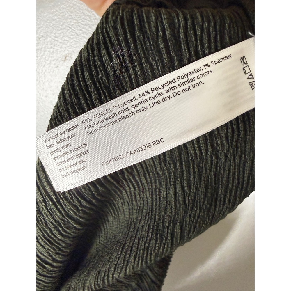 Eileen Fisher green Crinkle Textured Tunic Top and Wide Leg Pant set xs/s - Picture 9 of 9